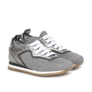 Brunello Cucinelli metallic knit sneakers